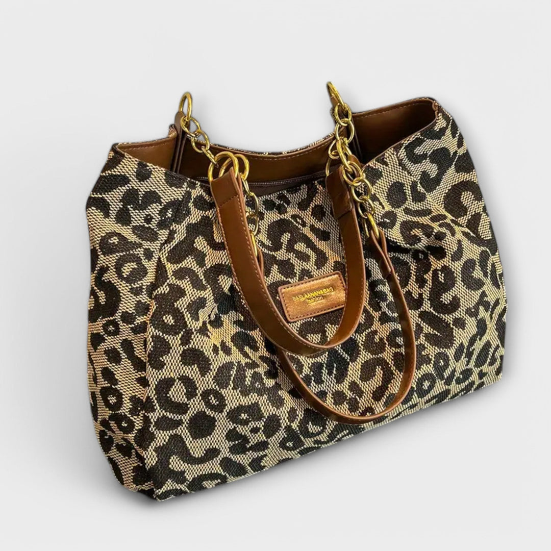 Romana - Plátěná taška s leopardím vzorem