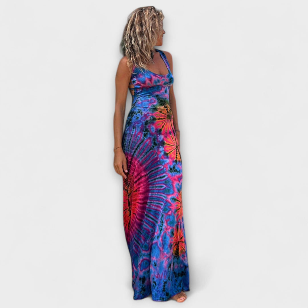 Ronja - La Bamba Maxi šaty s tie-dye potiskem