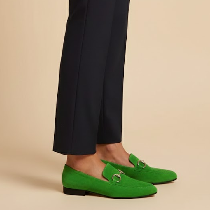 Lily | Nadčasové semišové mokasíny s detailem bitu