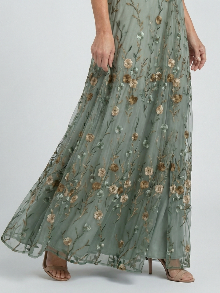 Valeria™ | Květinové maxi halter šaty