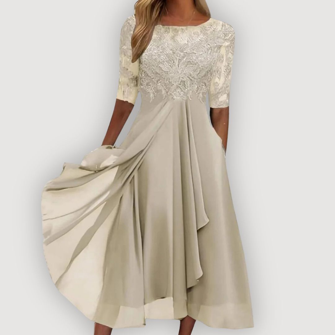 Paula™ | Elegantní Šaty z Hladké Tkaniny