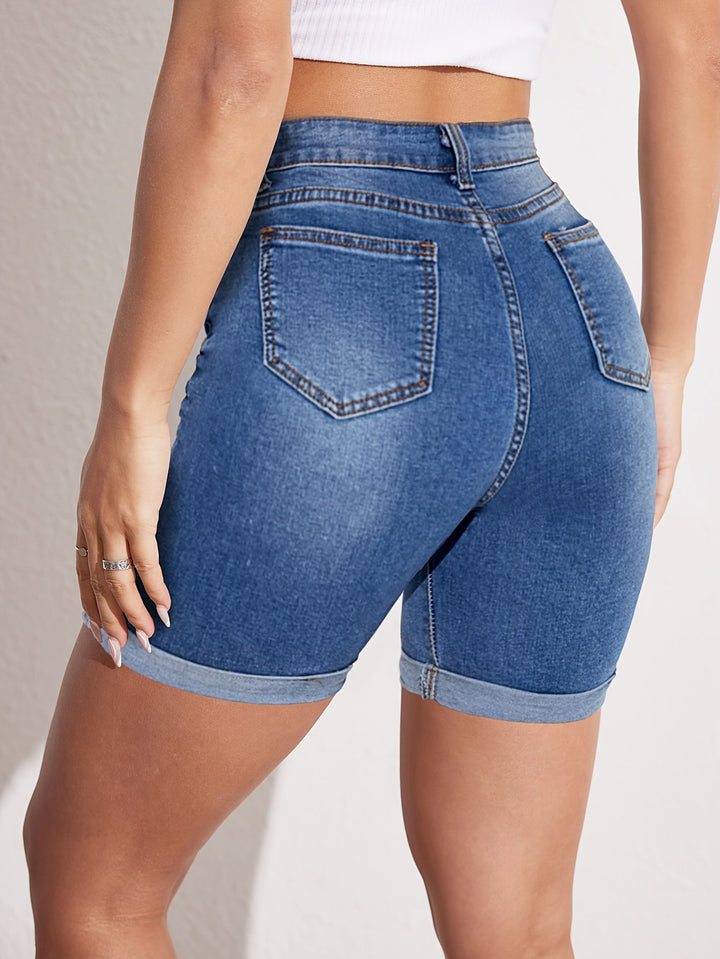 RAPHAELLE™ - Stretch-Fit Bermudské Jean Šortky