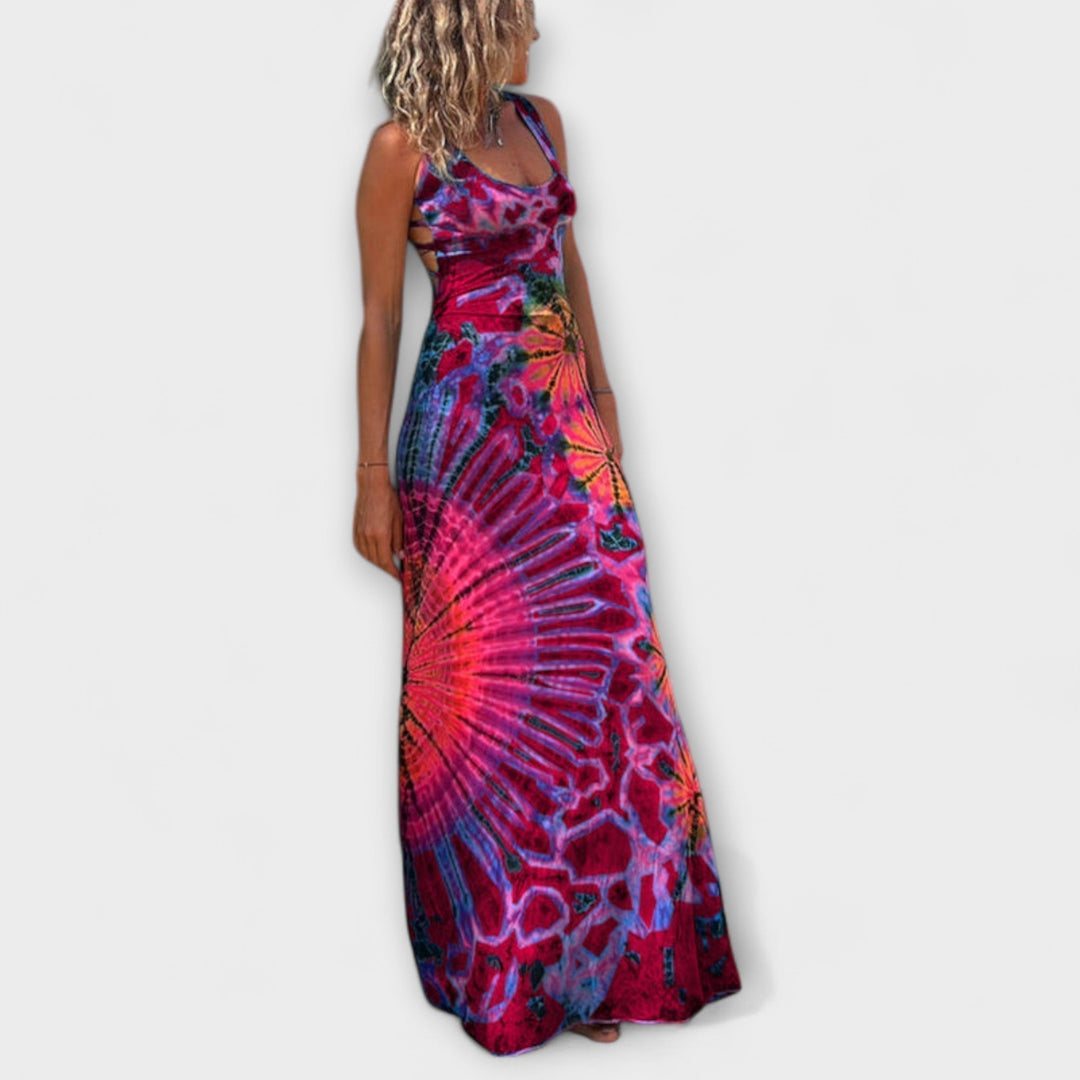 Ronja - La Bamba Maxi šaty s tie-dye potiskem