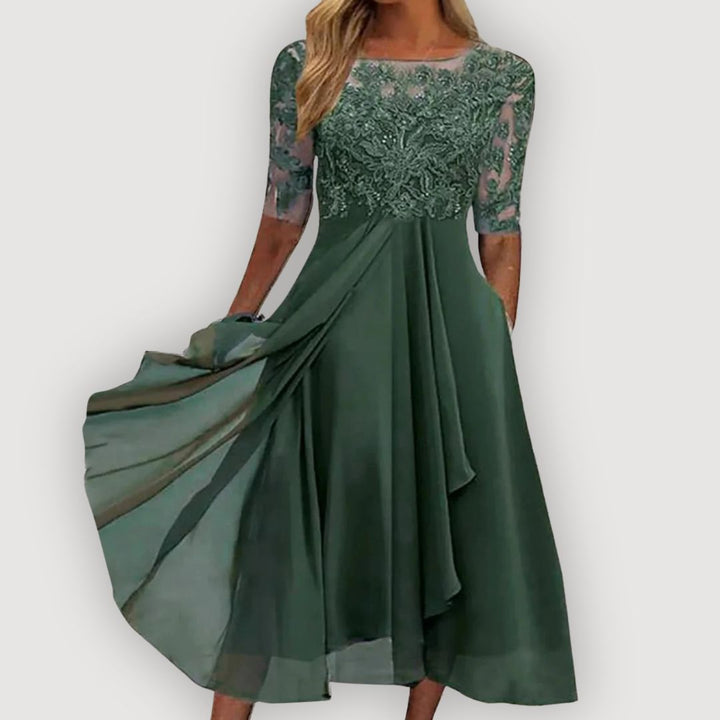 Paula™ | Elegantní Šaty z Hladké Tkaniny