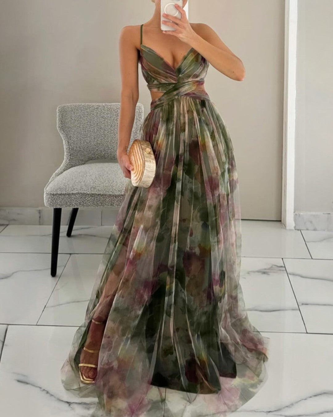 Giselle™ | Okouzlující maxi šaty s květinovým potiskem