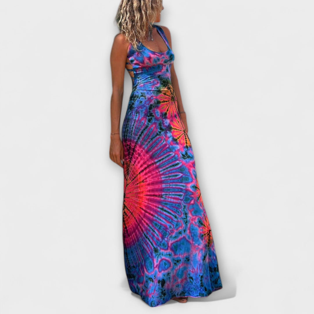 Ronja - La Bamba Maxi šaty s tie-dye potiskem