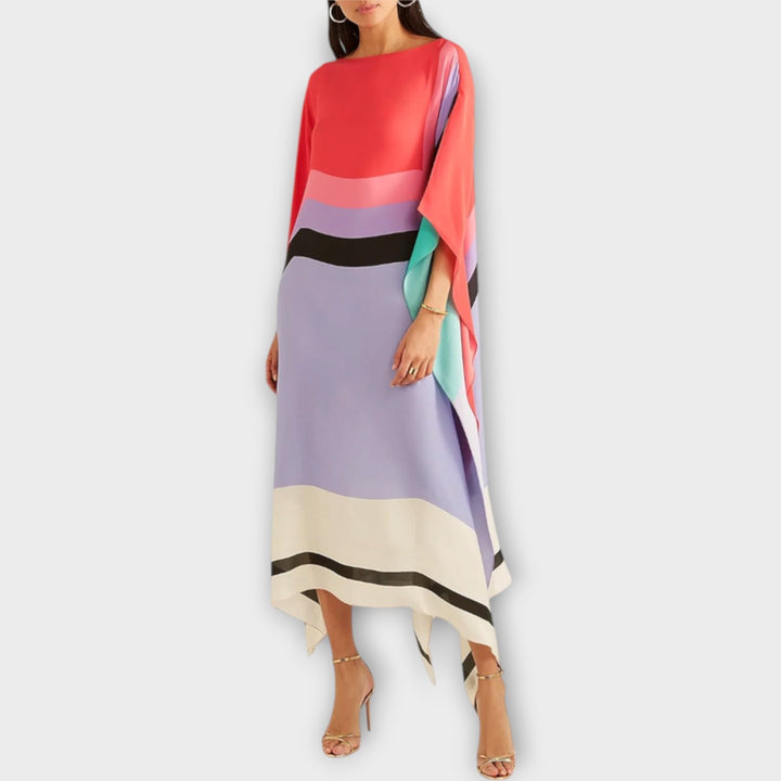Elenora - geometrický kaftan volného střihu