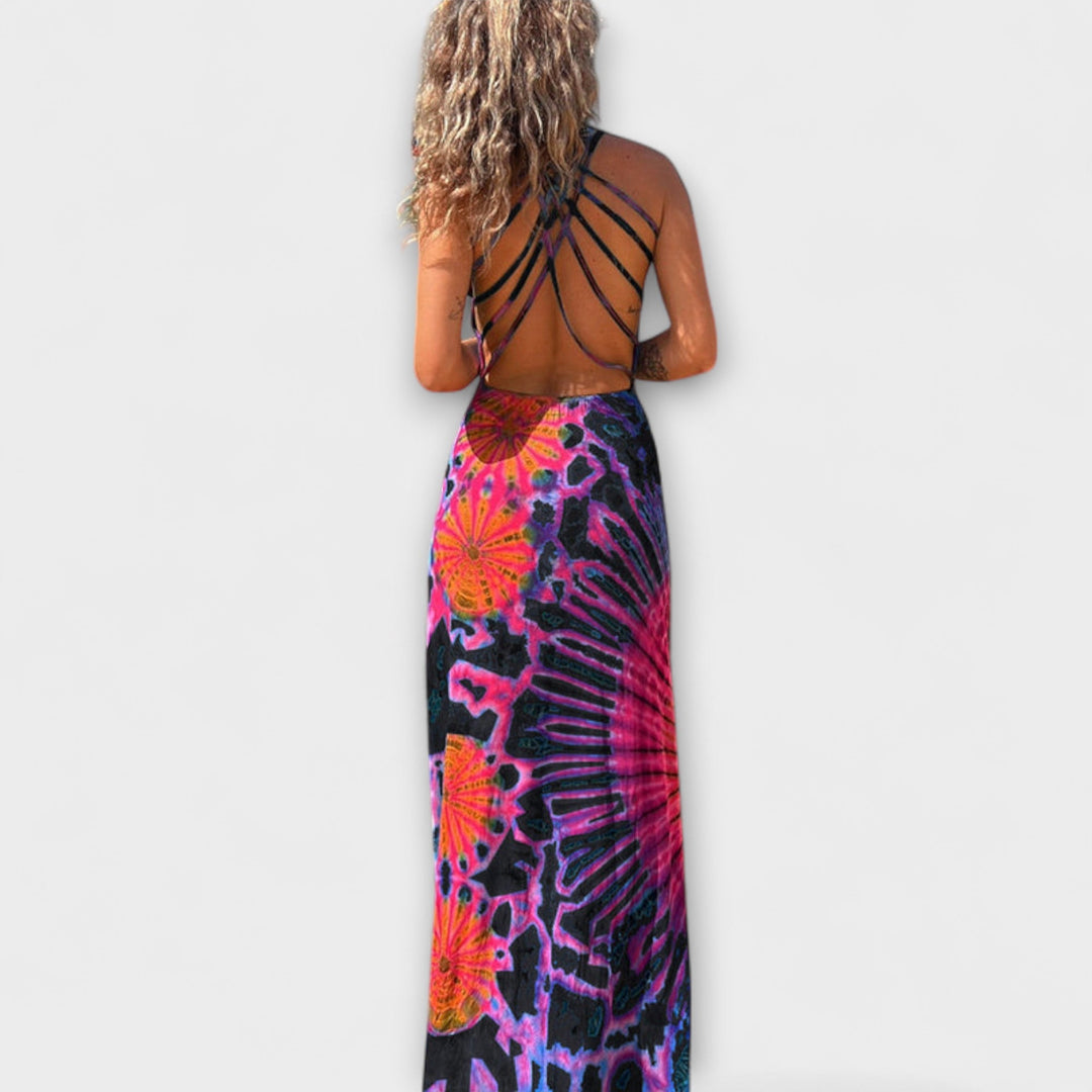 Ronja - La Bamba Maxi šaty s tie-dye potiskem