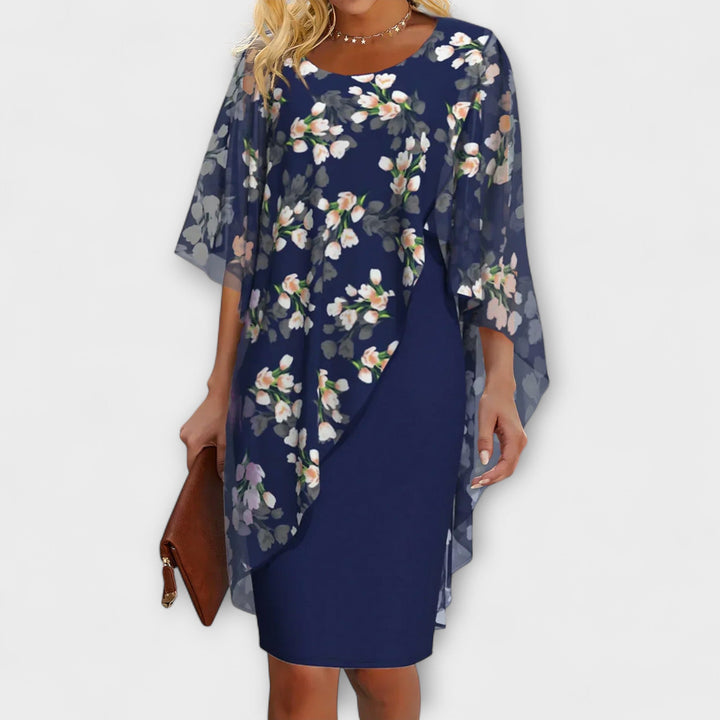 Lyanna - Šaty z chiffon s květinovým vzorem pro ženy