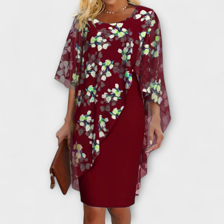 Lyanna - Šaty z chiffon s květinovým vzorem pro ženy