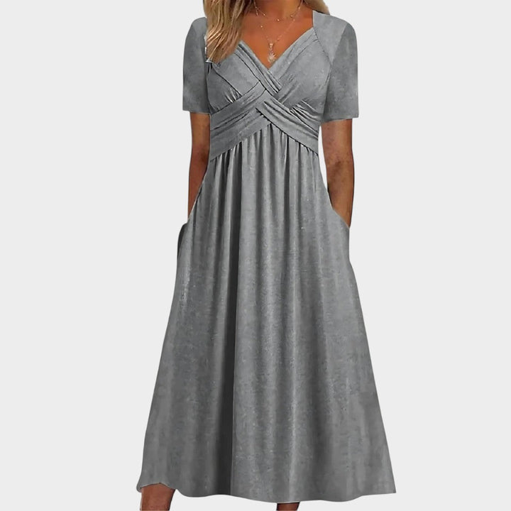 Isadora™ | Elegantní midi šaty s áčkovým střihem