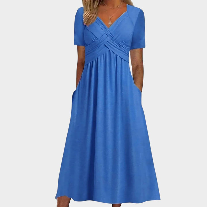 Isadora™ | Elegantní midi šaty s áčkovým střihem