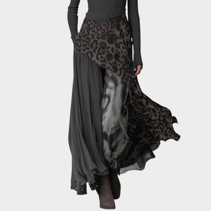 Carmen™ | Dlouhé šaty s leopardím potiskem