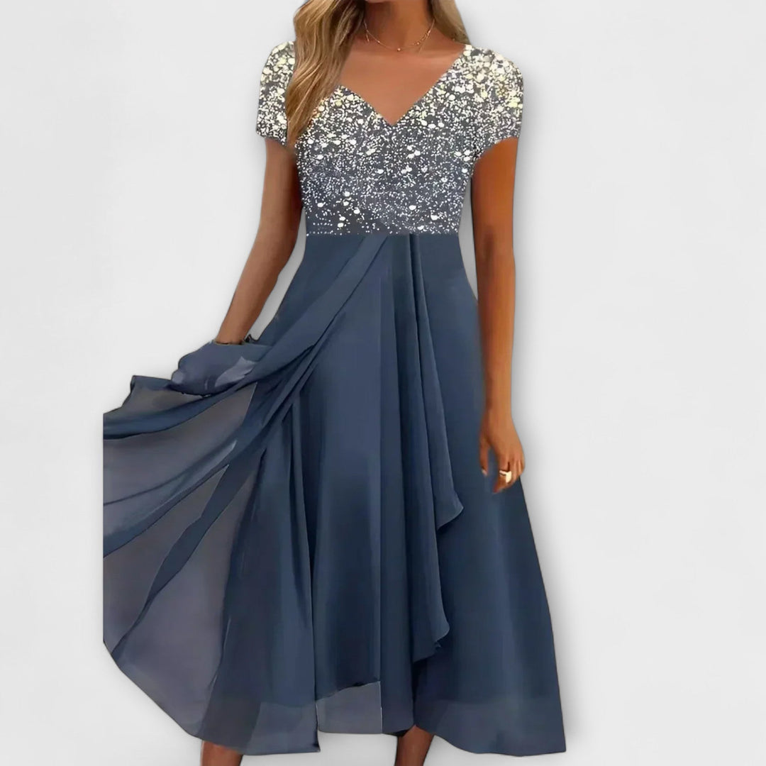 Lara - Šaty na večer z chiffon pro ženy