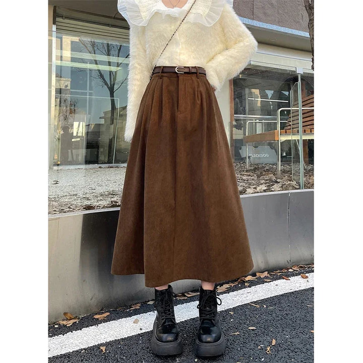 ESTELLE™ – Klasická midi sukně z kordu