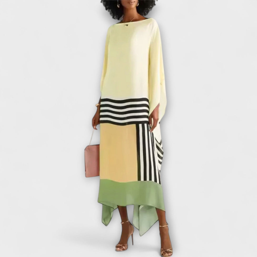 Elenora - geometrický kaftan volného střihu