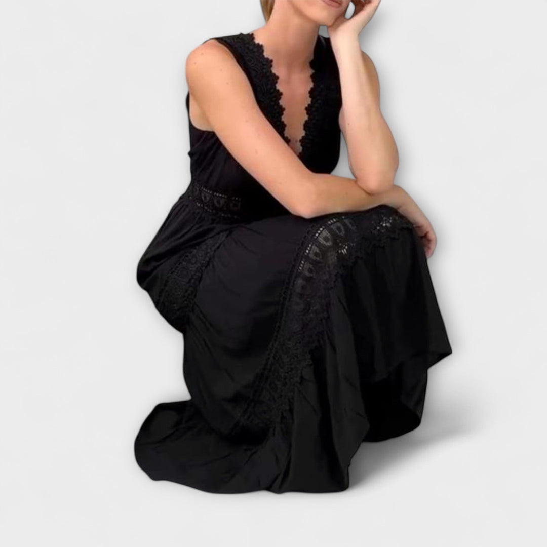 Aurélie - Elegantní krajková šaty s výstřihem do V