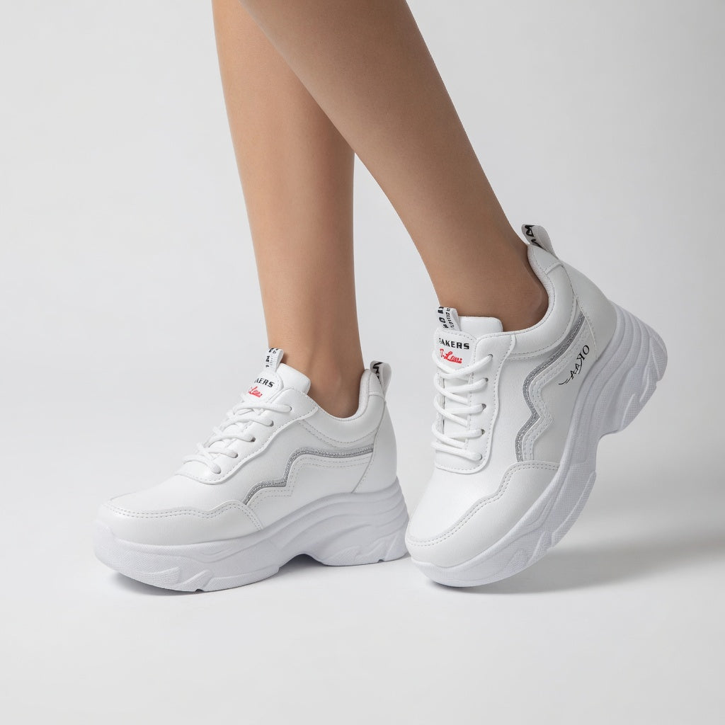 Blanchette™ — Tenisky chunky bílého městského stylu pro ženy