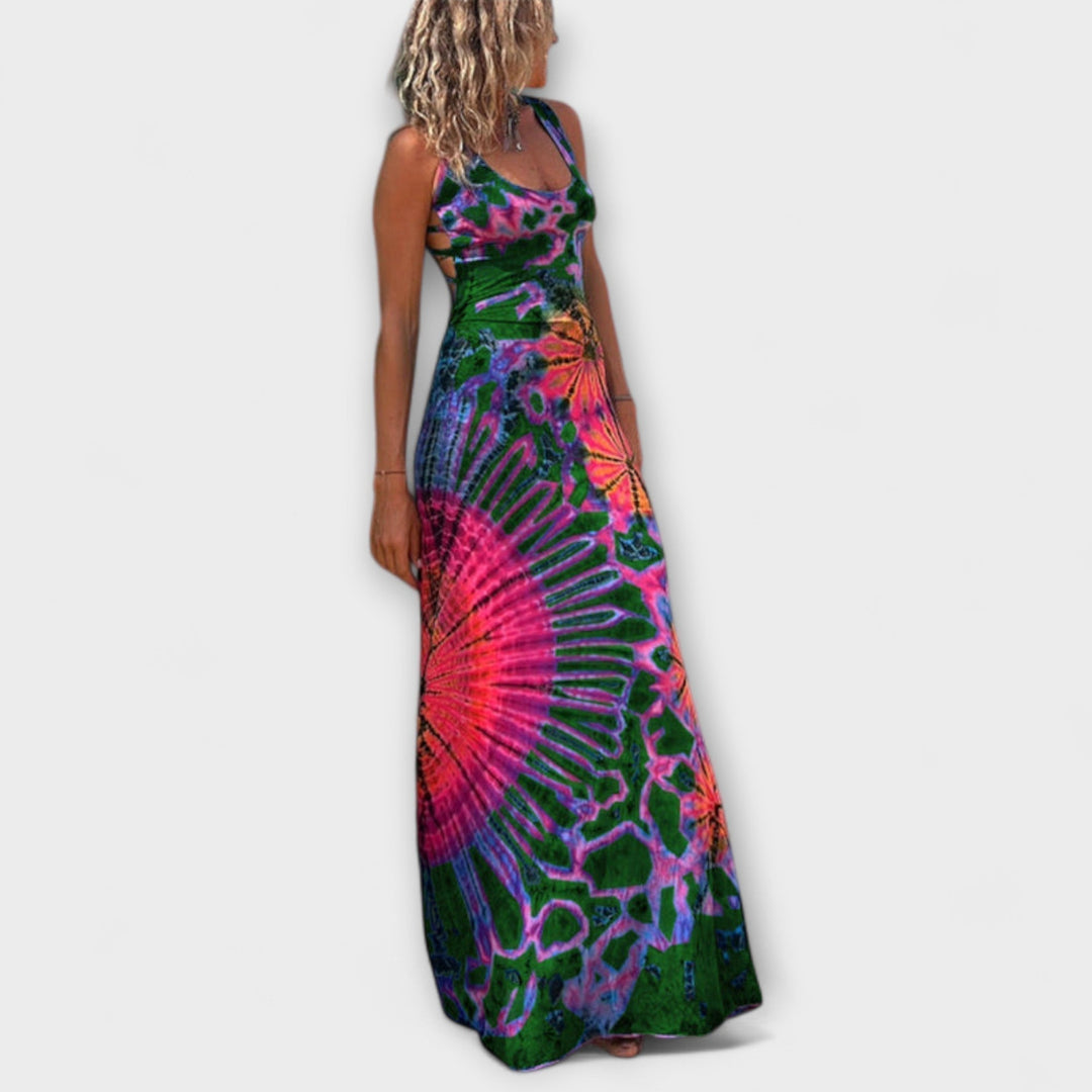 Ronja - La Bamba Maxi šaty s tie-dye potiskem