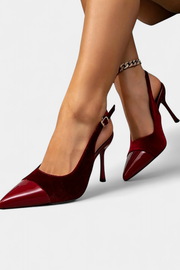 Candice Sametové Stiletto s Patchworkem