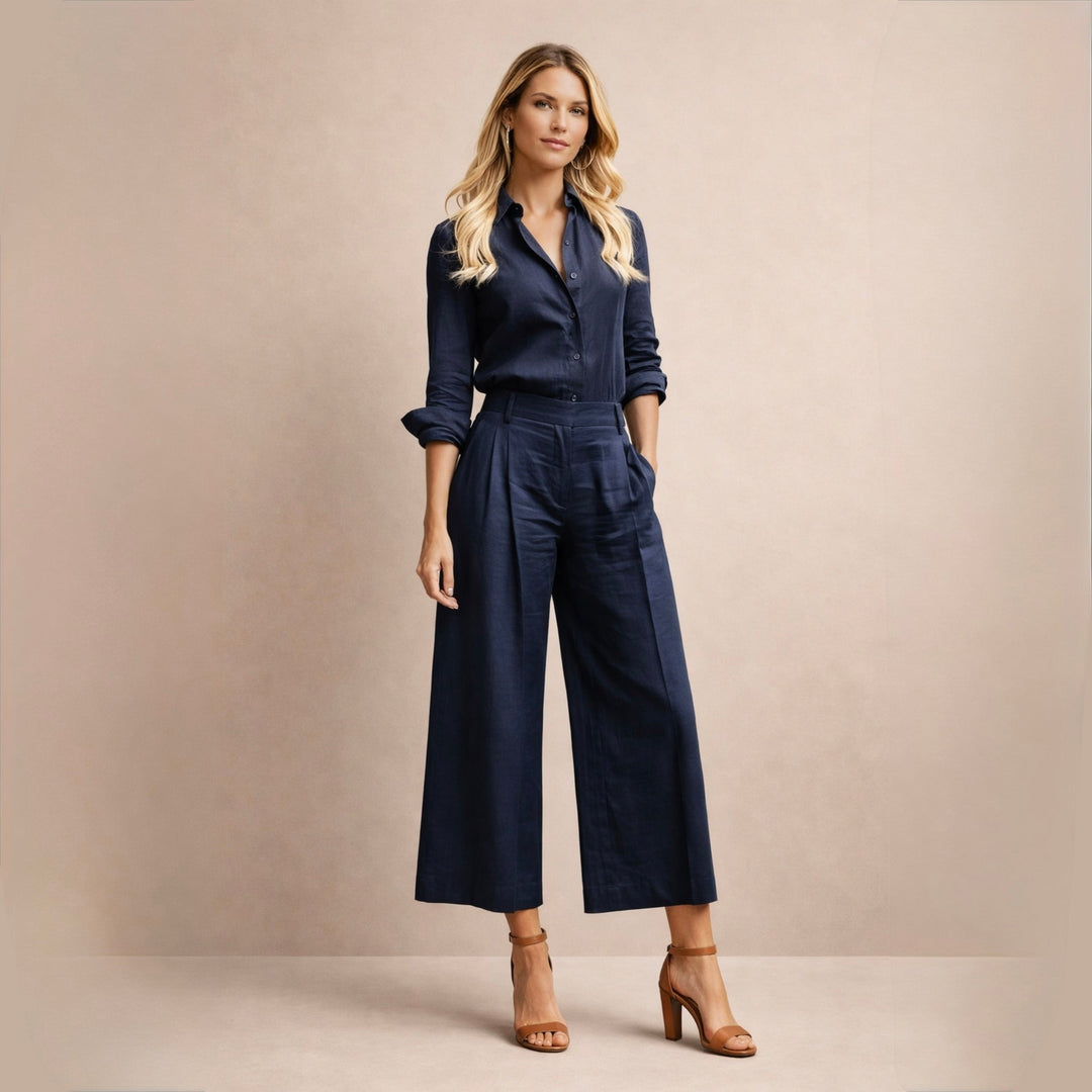 Delphine™ | Elegantní lněný komplet