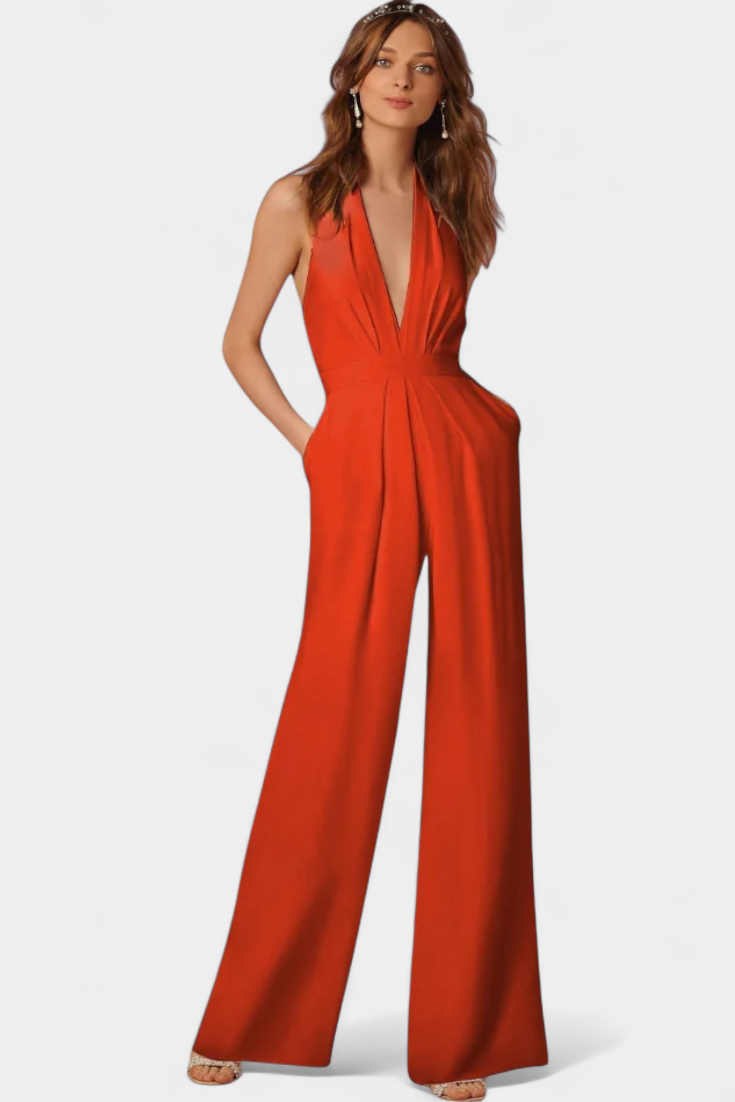 Lila Mono s Širokými Nohavicemi a Lehkým Elegantním Stylem