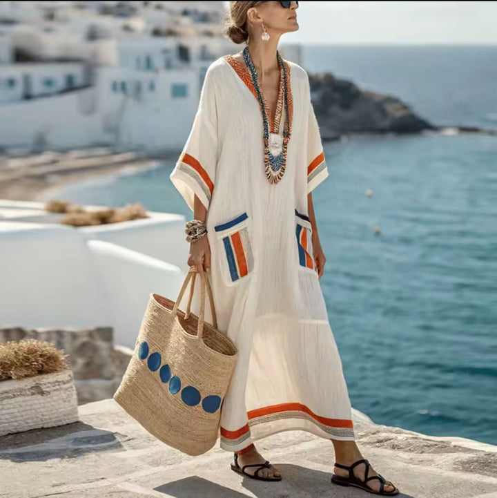 Elegantní Marie - dlouhé plážové šaty pro stylový letní vzhled