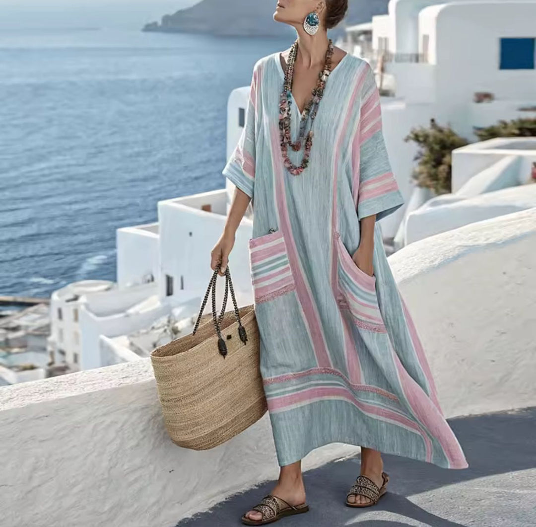 Elegantní Marie - dlouhé plážové šaty pro stylový letní vzhled