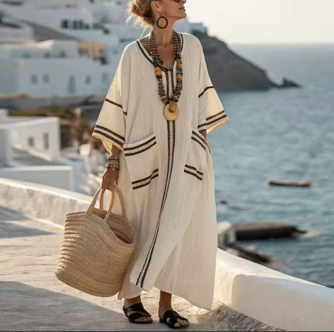 Elegantní Marie - dlouhé plážové šaty pro stylový letní vzhled